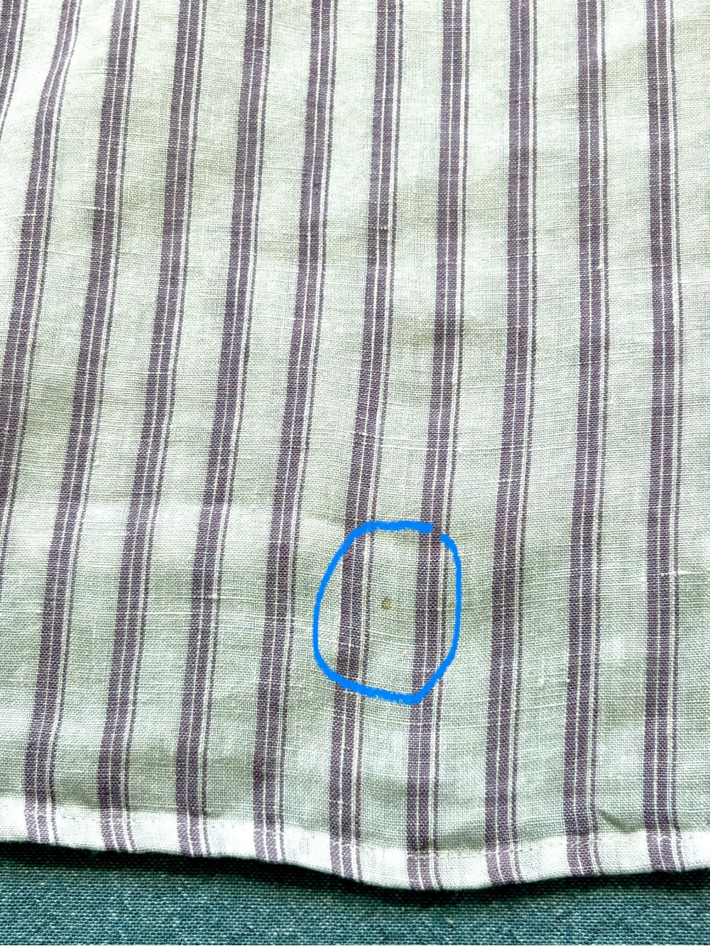 Lauren Ralph Lauren Linen White Top with Purple Stripes - Picture 7 of 10